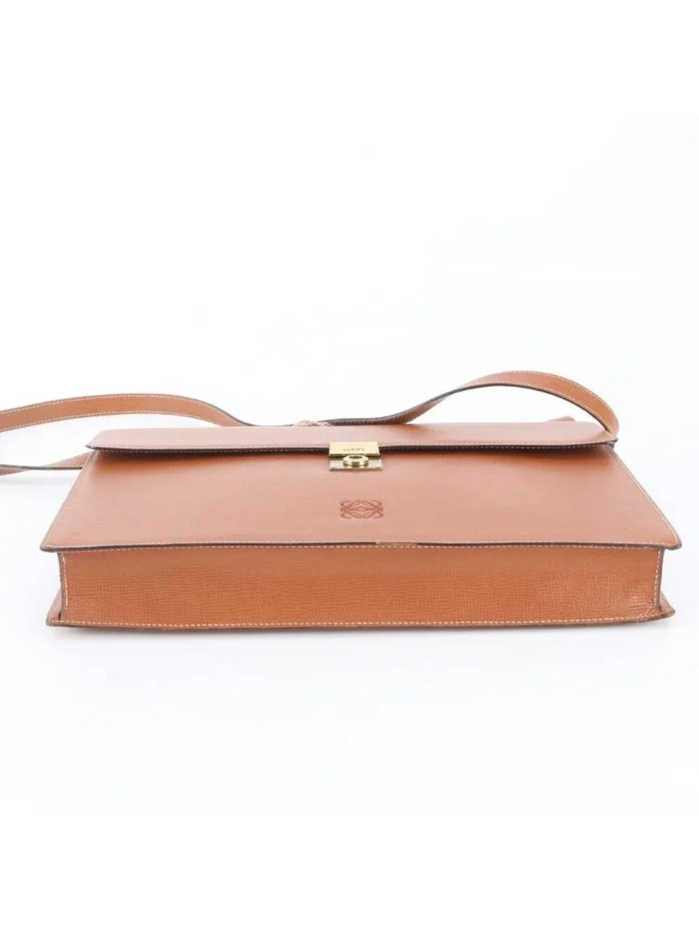 Loewe Anagram Leather 2-Way Business Shoulder Document Briefcase Tote